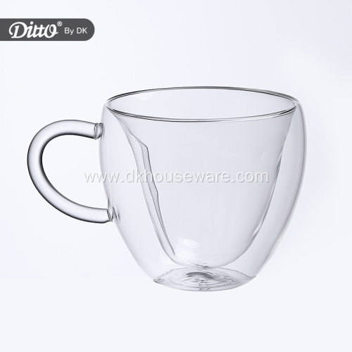 Heart Shape Coffee Tea Cup Double Walled